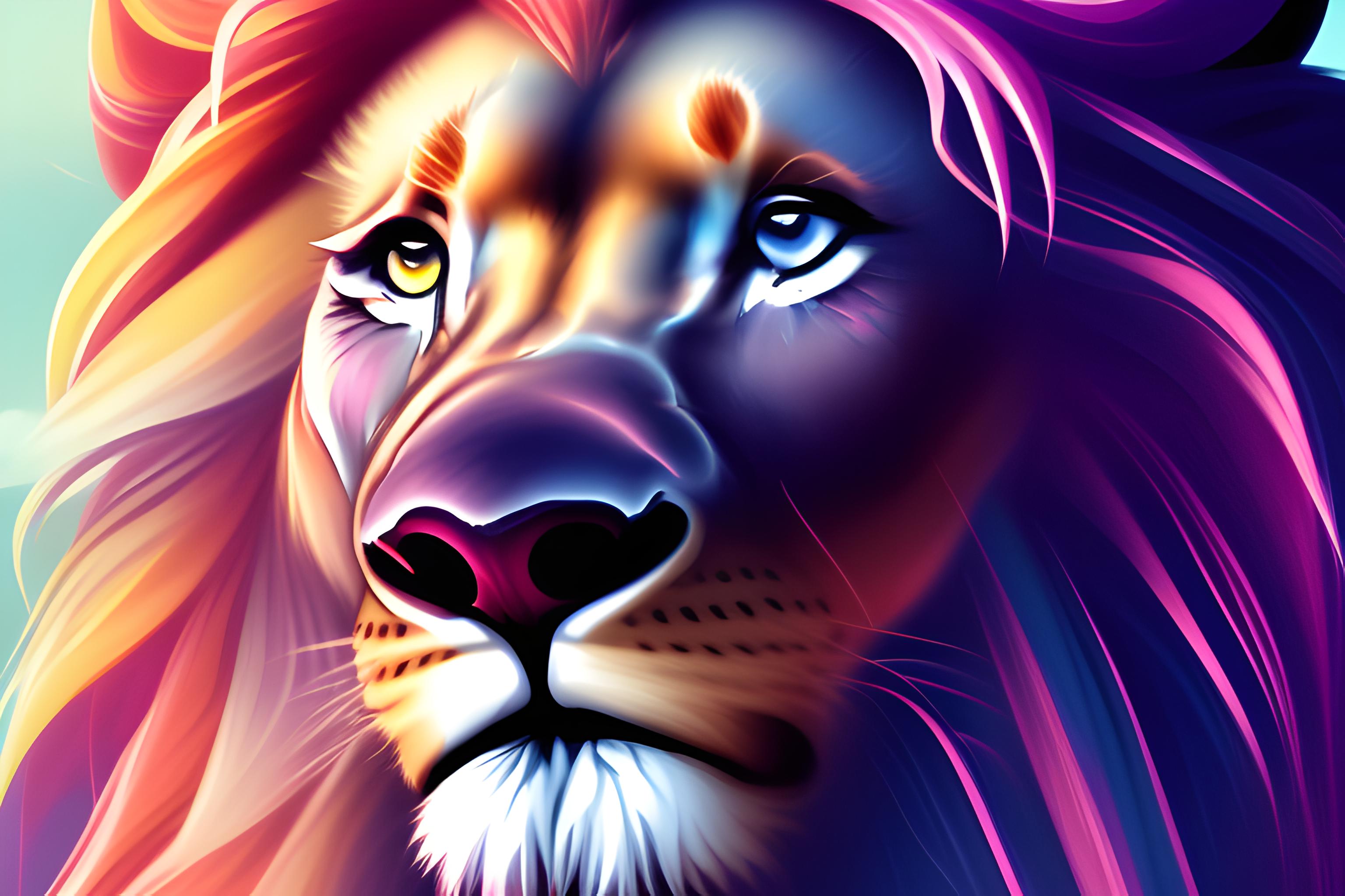 je veux un fond d'ecran animé de 5 a 10 seconde avec un premier plan une fille avce un lion à ses coté avec des coleurs plutot maron grise 